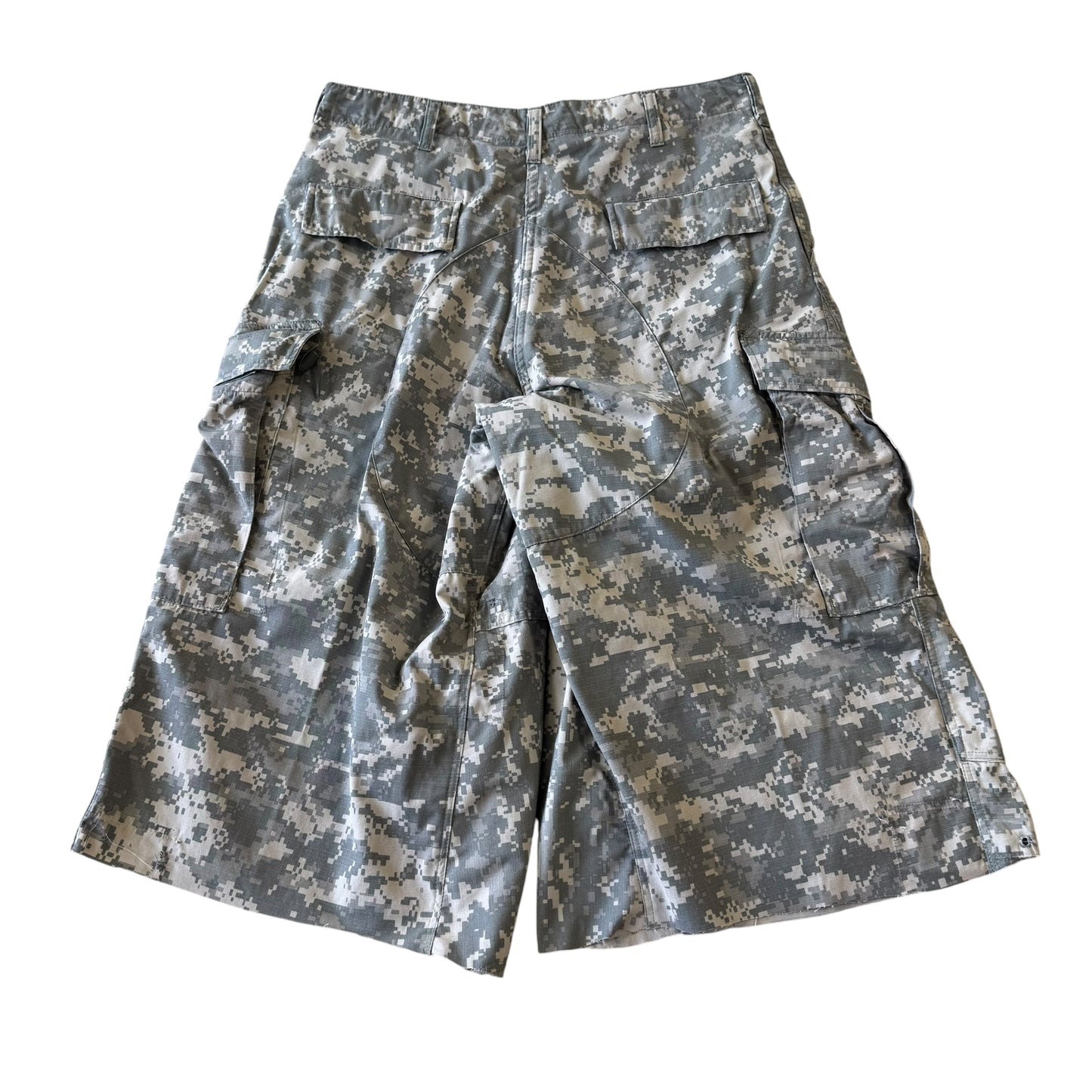 Vintage Reworked Digital Camo Capris Shorts